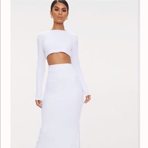 Simple White Evening Gown